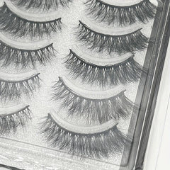 5 Pairs 5D False Eyelashes Fluffy Faux Mink Eyelashes Natural Look Lashes