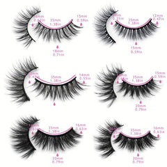 30 Pairs 20mm Mixed 3D Fluffy Volume False Eyelashes