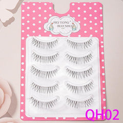 5 Pairs False Eyelashes with Curling Up Lashes for Daily Makeup