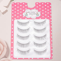 5 Pairs False Eyelashes with Curling Up Lashes for Daily Makeup