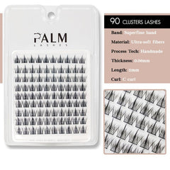 Palm Lashes Eyelash Extensions 90 Clusters C Curl Mixed Volume Individual Lashes