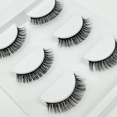 3 Pairs False Eyelashes D Curling 10mm Natural Thick Eyelashes