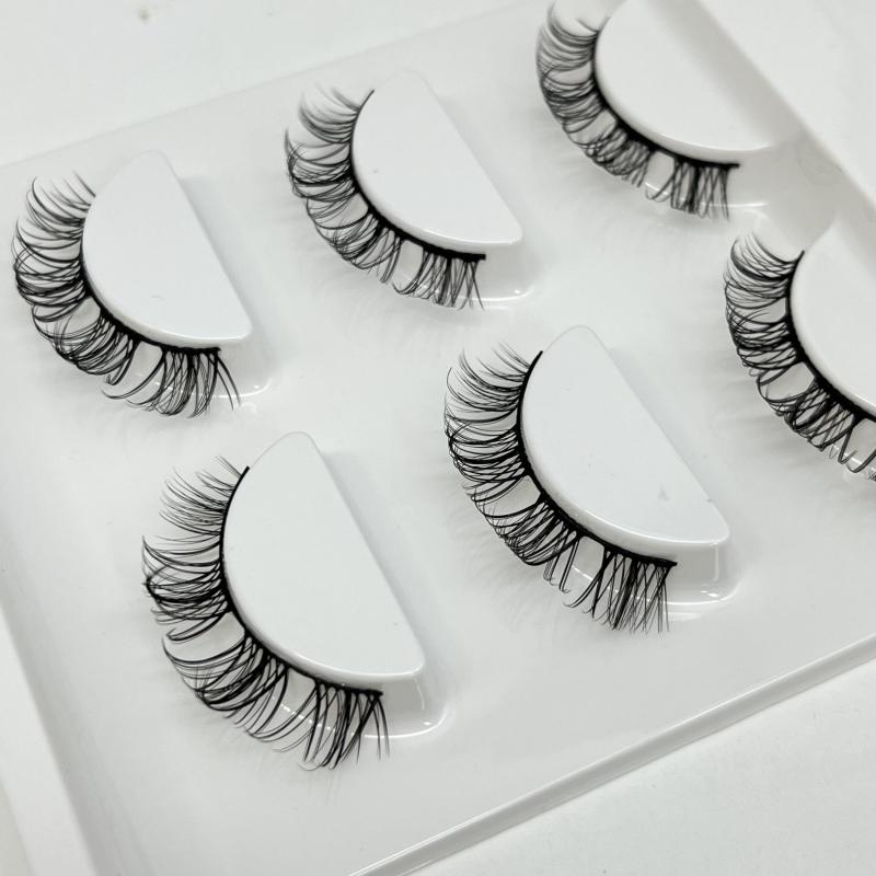 3 Pairs False Eyelashes D Curling 10mm Natural Thick Eyelashes