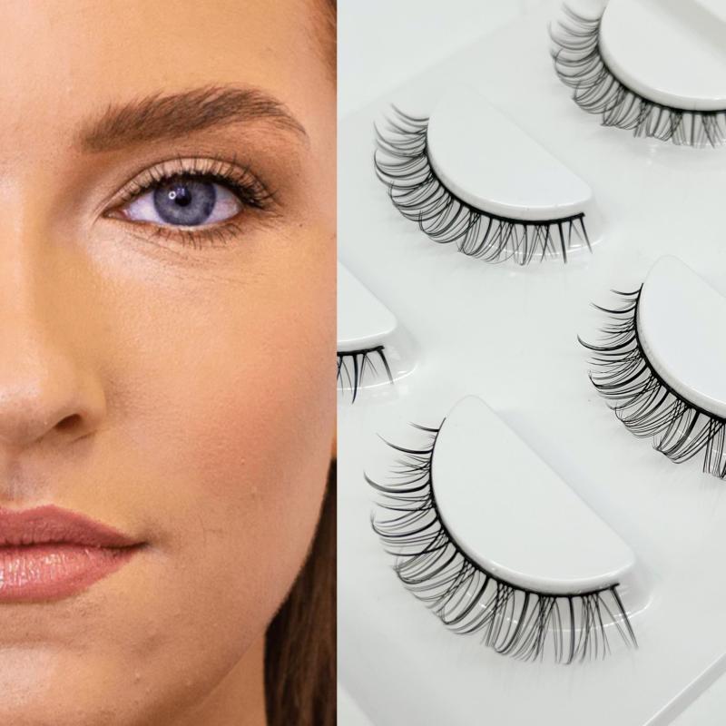 3 Pairs False Eyelashes D Curling 10mm Natural Thick Eyelashes