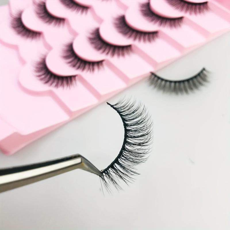 7 Pairs Faux Mink Wispy Fluffy False Eyelashes