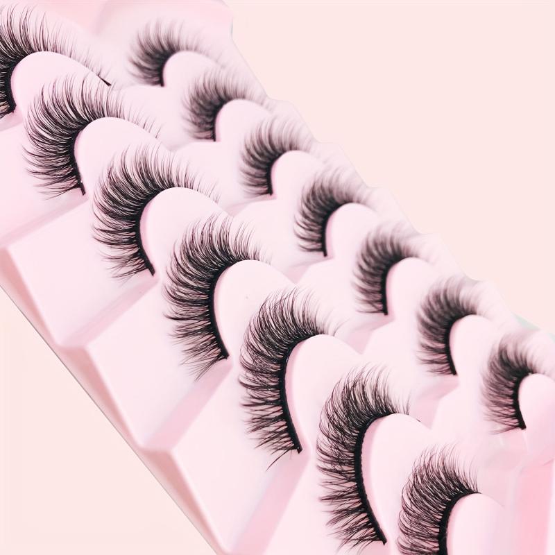 7 Pairs Faux Mink Wispy Fluffy False Eyelashes