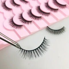 7 Pairs Faux Mink Wispy Fluffy False Eyelashes