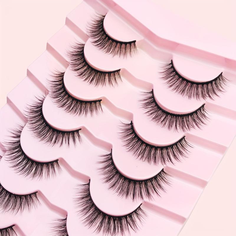 7 Pairs Faux Mink Wispy Fluffy False Eyelashes