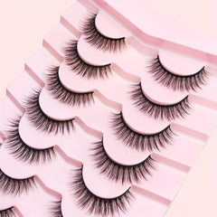 7 Pairs Faux Mink Wispy Fluffy False Eyelashes