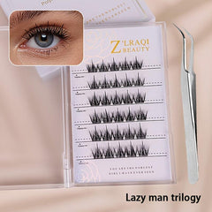 C Curling Individual Lashes 10-13mm Self Adhesive Eyelashes Clusters
