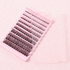 100Pcs 3D 8-16mm Wispy False Eyelashes Natural Look Faux Mink Slender Eyelashes