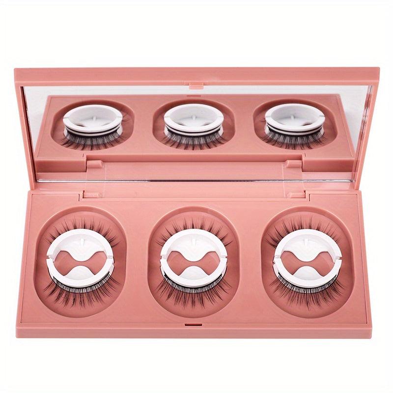Self Adhesive False Eyelashes Natural Storage Box Reusable Glue