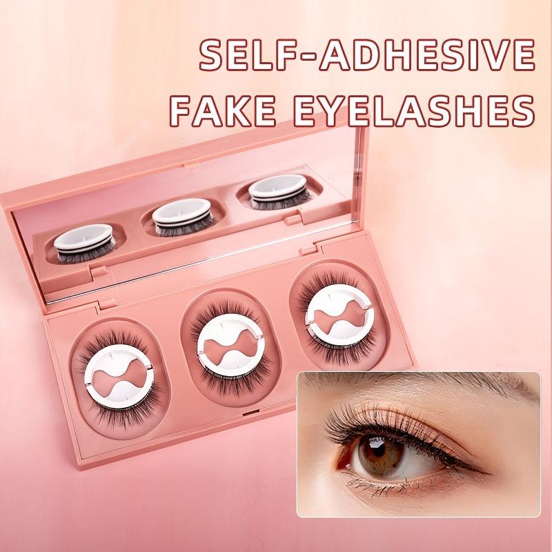 Self Adhesive False Eyelashes Natural Storage Box Reusable Glue