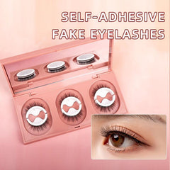 Self Adhesive False Eyelashes Natural Storage Box Reusable Glue