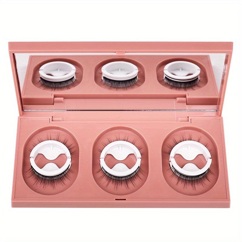 Self Adhesive False Eyelashes Natural Storage Box Reusable Glue