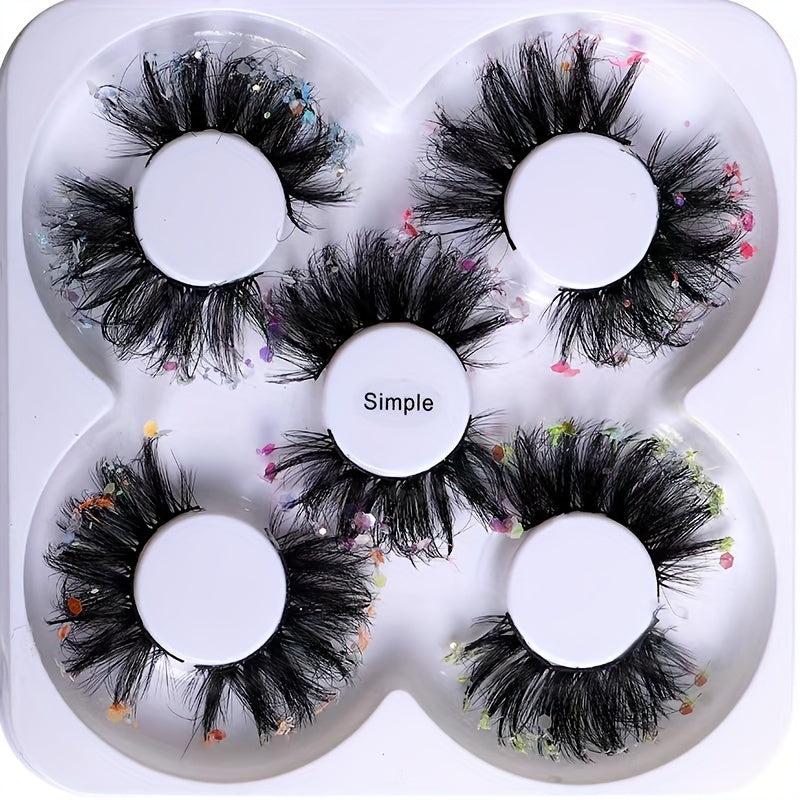 Glitter Luminous False Eyelashes 5 Pairs
