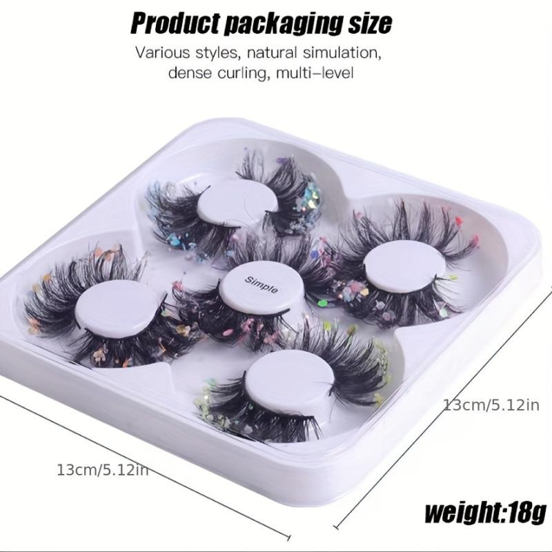 Glitter Luminous False Eyelashes 5 Pairs