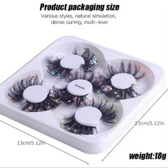 Glitter Luminous False Eyelashes 5 Pairs