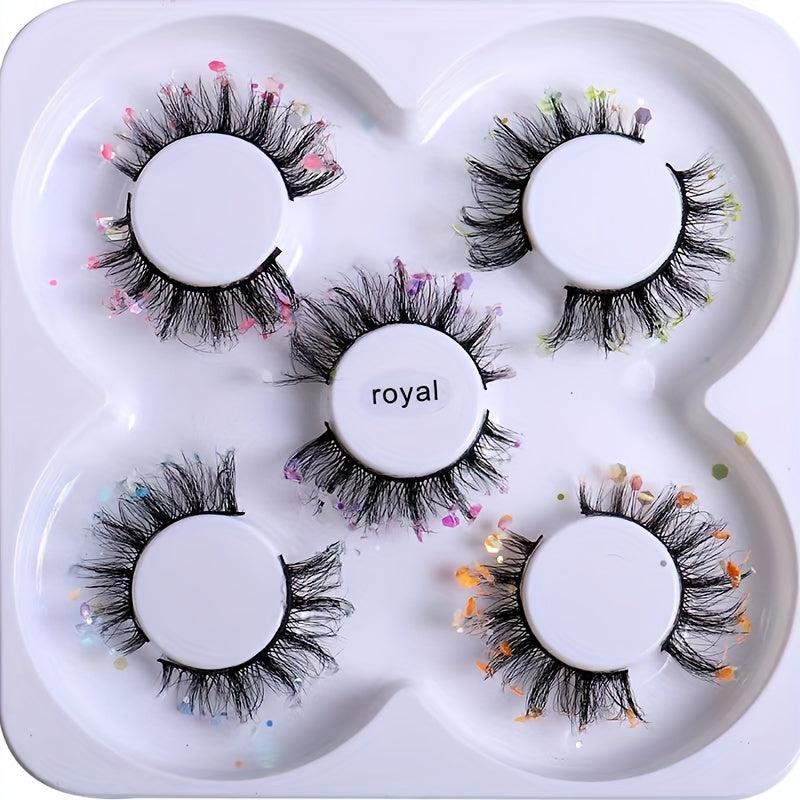Glitter Luminous False Eyelashes 5 Pairs