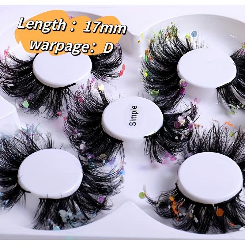 Glitter Luminous False Eyelashes 5 Pairs