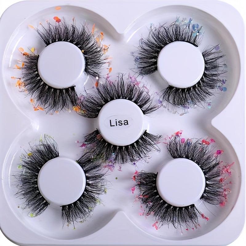 Glitter Luminous False Eyelashes 5 Pairs