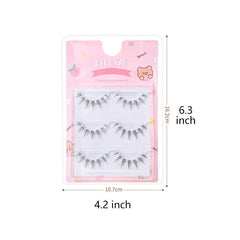 3 Pairs Natural Sun Flower Fairy Comic Eye Lashes
