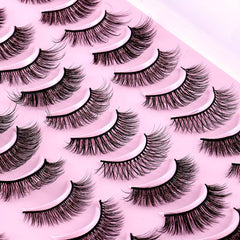 20 Pairs 3D Thick Long Messy False Eyelashes Natural Fiber False Eyelashes