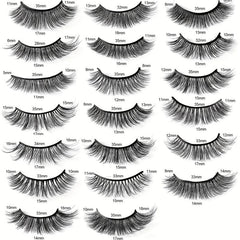 20 Pairs 3D Thick Long Messy False Eyelashes Natural Fiber False Eyelashes