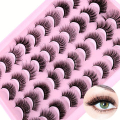 20 Pairs 3D Thick Long Messy False Eyelashes Natural Fiber False Eyelashes