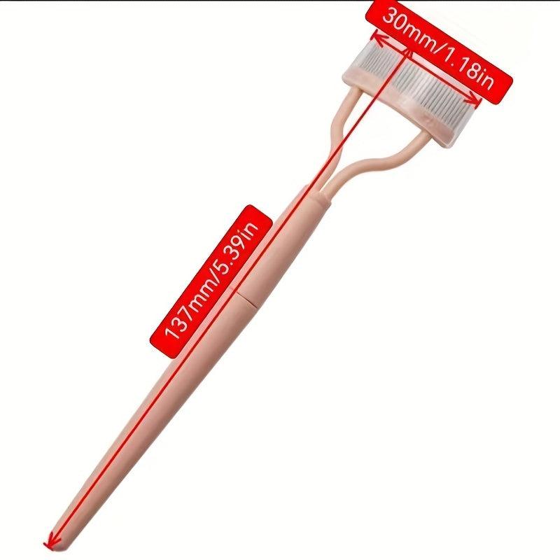 3pcs Eyelash Application Tool Kit Metal Teeth Comb Curler Tweezers Clips