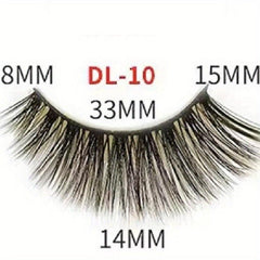 10 Pairs Full Strip Lashes - Natural Thick False Eyelashes
