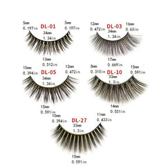 10 Pairs Full Strip Lashes - Natural Thick False Eyelashes