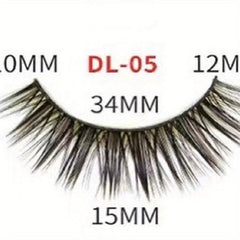 10 Pairs Full Strip Lashes - Natural Thick False Eyelashes
