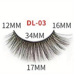 10 Pairs Full Strip Lashes - Natural Thick False Eyelashes