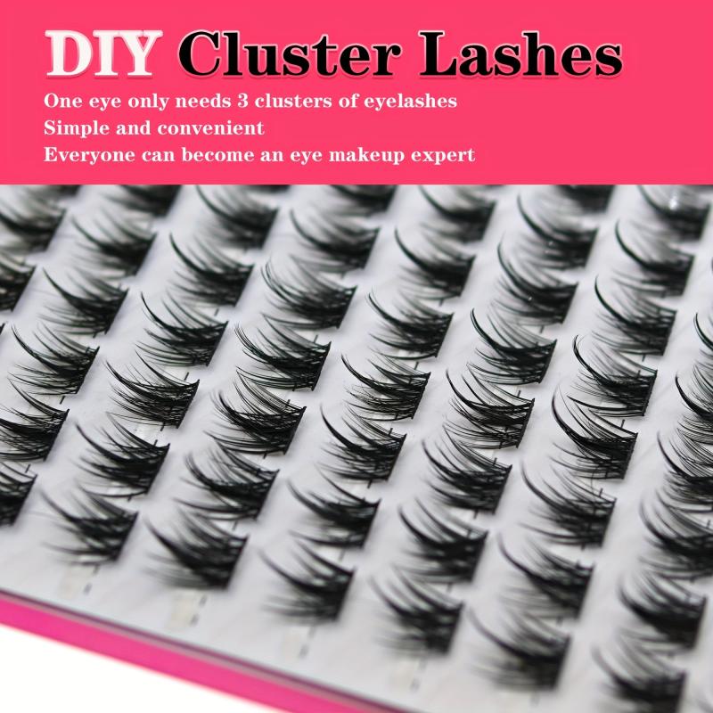 DIY 10mm Cluster Lashes Extensions C Curl 110pcs Soft Lightweight Home Use