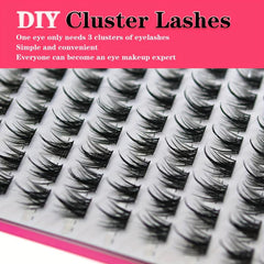 DIY 10mm Cluster Lashes Extensions C Curl 110pcs Soft Lightweight Home Use