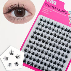 DIY 10mm Cluster Lashes Extensions C Curl 110pcs Soft Lightweight Home Use