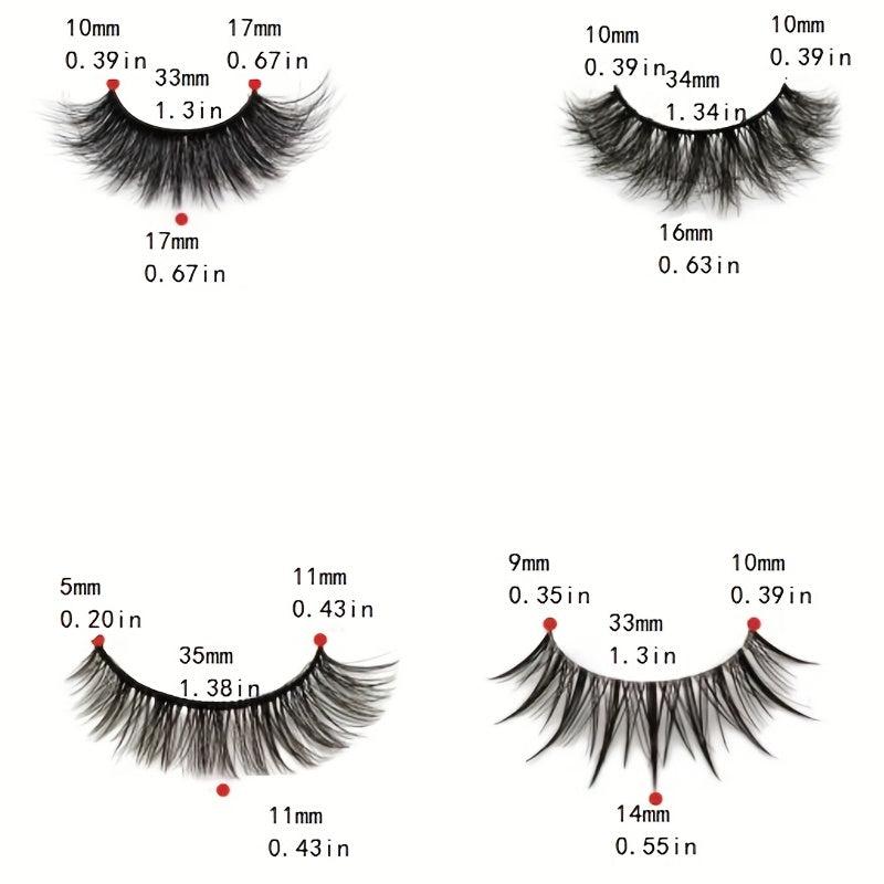 Natural Thick False Eyelashes Fluffy Slender Wispy Lashes