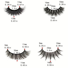 Natural Thick False Eyelashes Fluffy Slender Wispy Lashes