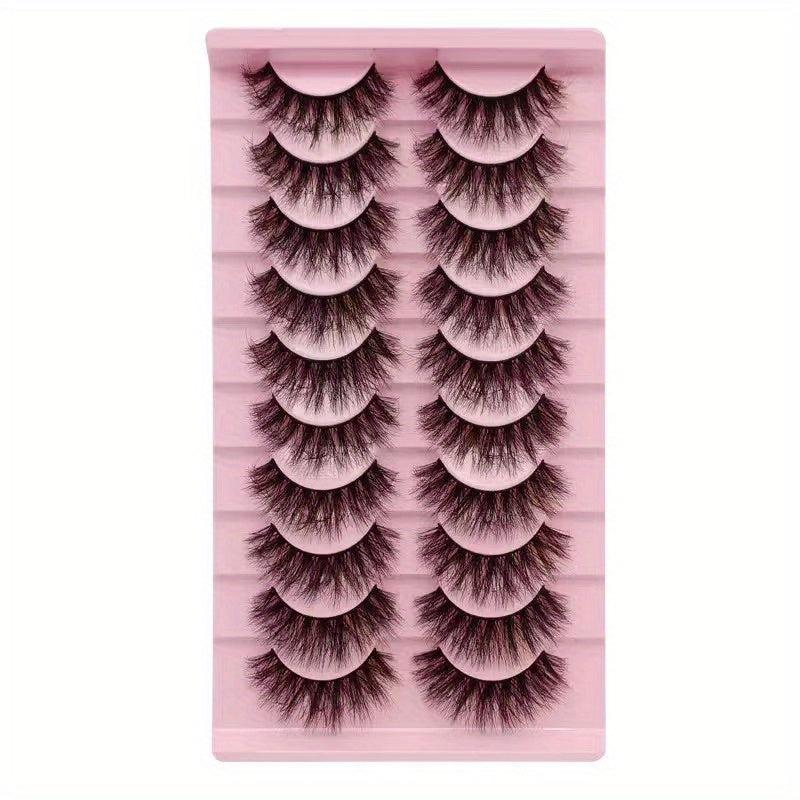 Natural Thick False Eyelashes Fluffy Slender Wispy Lashes