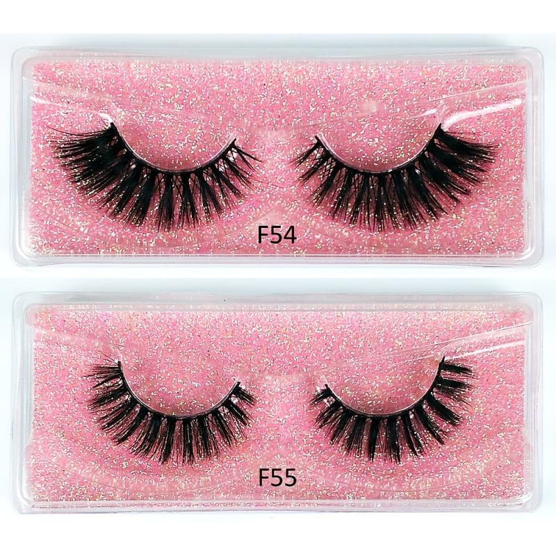 50 Pairs Fluffy 3D Mink Lashes Natural Look False Eyelashes