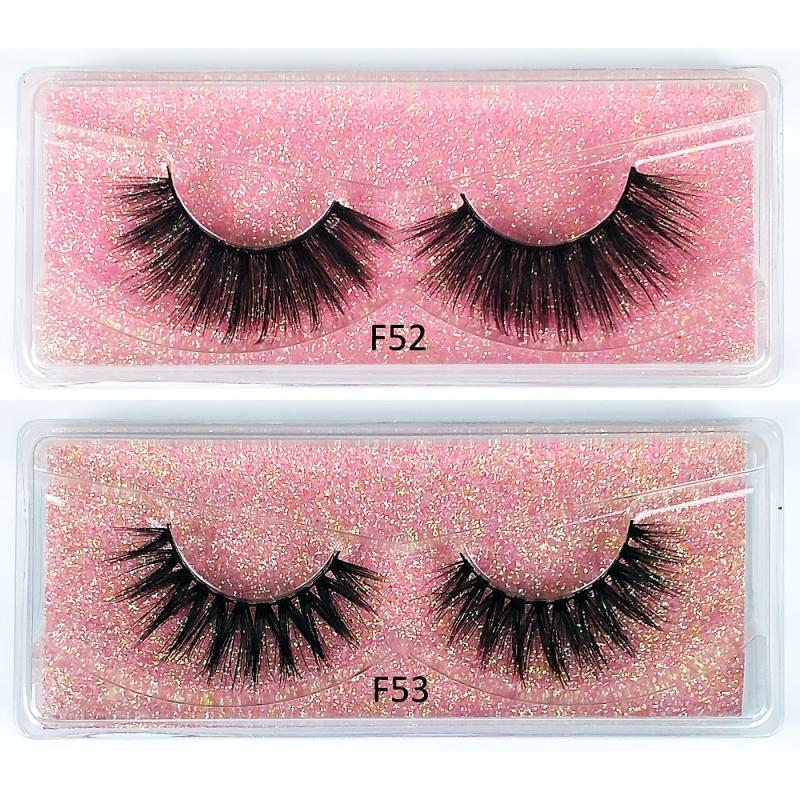 50 Pairs Fluffy 3D Mink Lashes Natural Look False Eyelashes