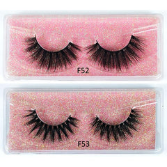 50 Pairs Fluffy 3D Mink Lashes Natural Look False Eyelashes