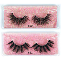 50 Pairs Fluffy 3D Mink Lashes Natural Look False Eyelashes