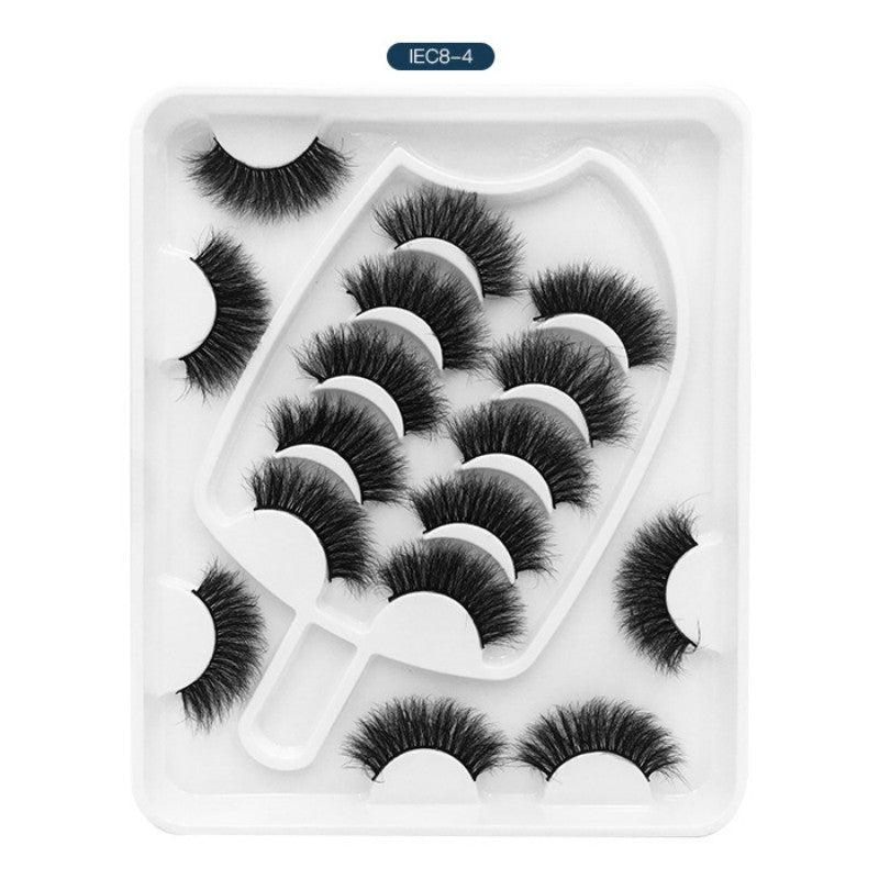 8 Pairs Natural Thick False Eyelashes Set