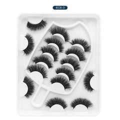 8 Pairs Natural Thick False Eyelashes Set