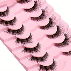 8D Charm Thick Curly Natural Fox Eye & Winged False Eyelashes