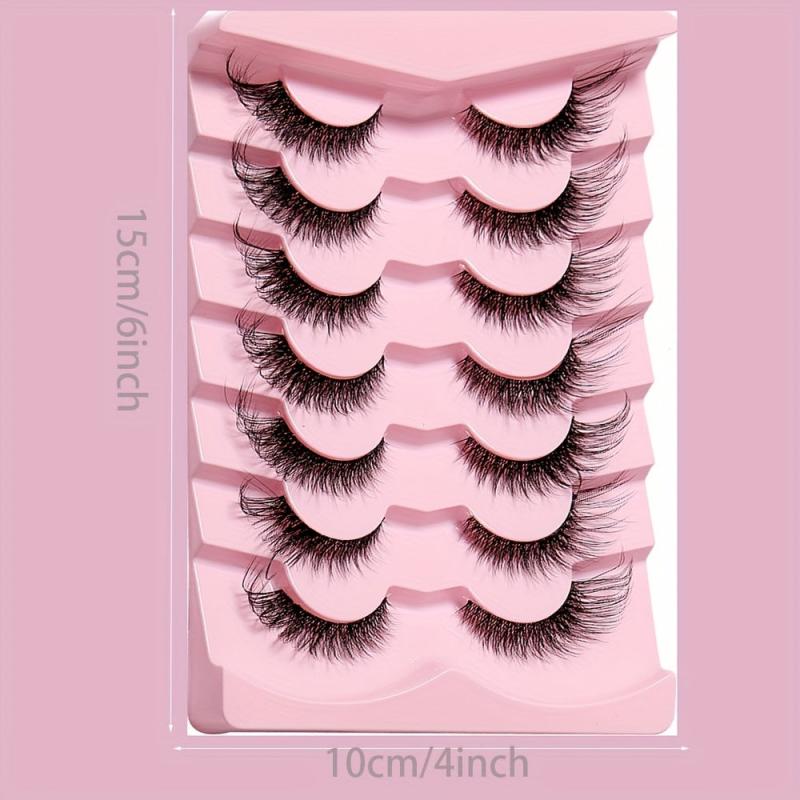 8D Charm Thick Curly Natural Fox Eye & Winged False Eyelashes