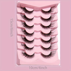 8D Charm Thick Curly Natural Fox Eye & Winged False Eyelashes