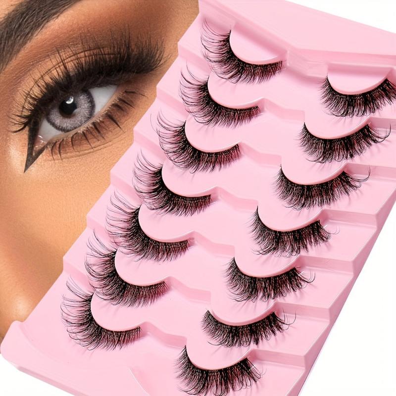 8D Charm Thick Curly Natural Fox Eye & Winged False Eyelashes